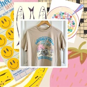 Quirky existential raccoon graphic tee